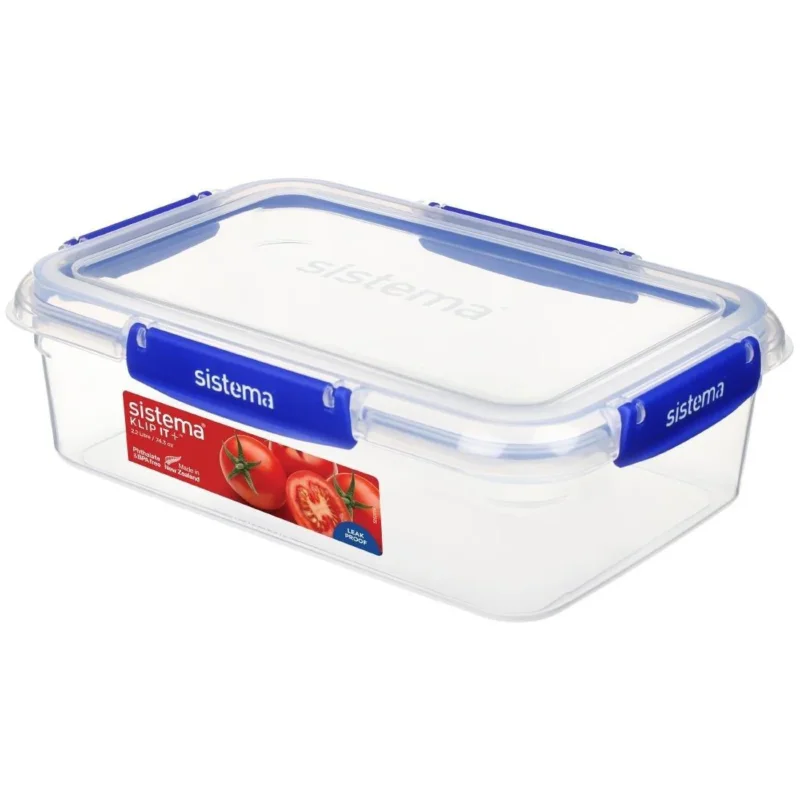 Boîte alimentaire rectangulaire Sistema Klip It Plus 2,2L Bon Marché