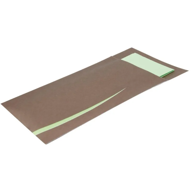 Pochettes à couverts marron avec serviette blanche Europochette (lot de 100) Offre Exclusive