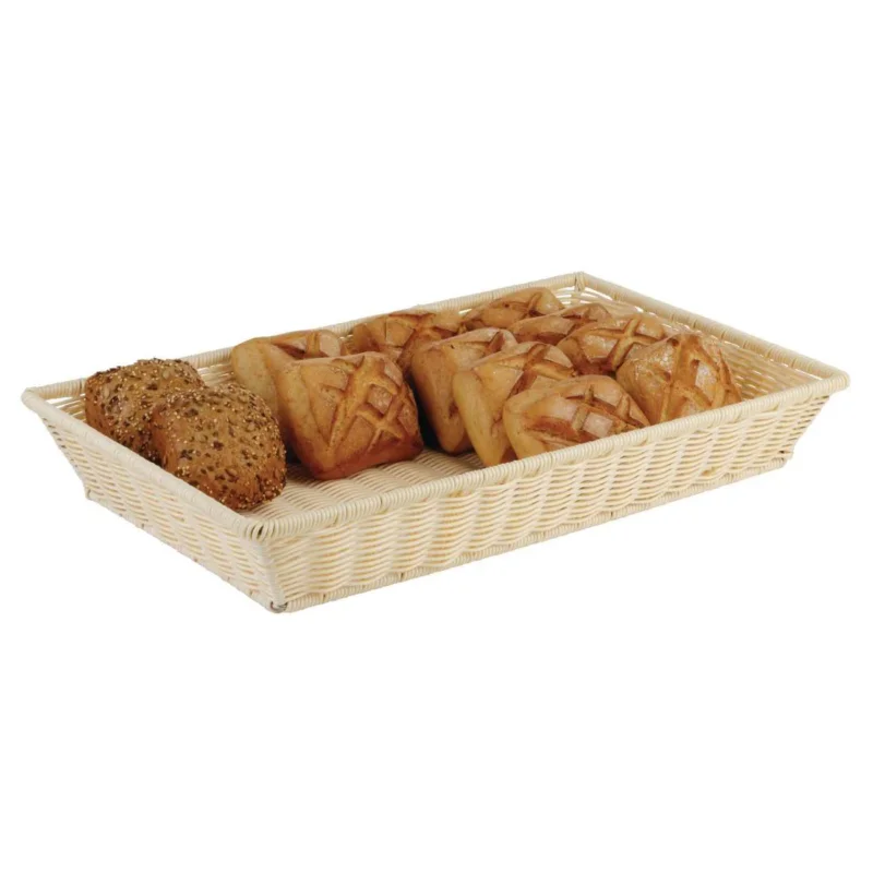 Panier osier polypropylène structure chromée APS 300 x 220mm Réduction