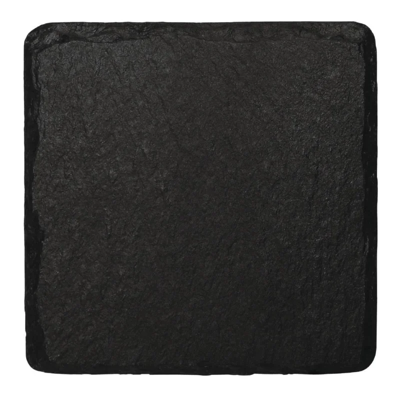 Plat de présentation en ardoise naturelle Olympia 130x130mm (Lot de 4) Pas Cher