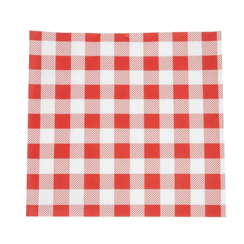 Papier ingraissable vichy rouge 250x250mm lot de 200 Meilleur Choix
