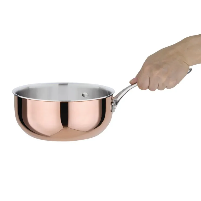 Offre Limitée Sauteuse évasée en cuivre 3 couches induction Vogue 200mm