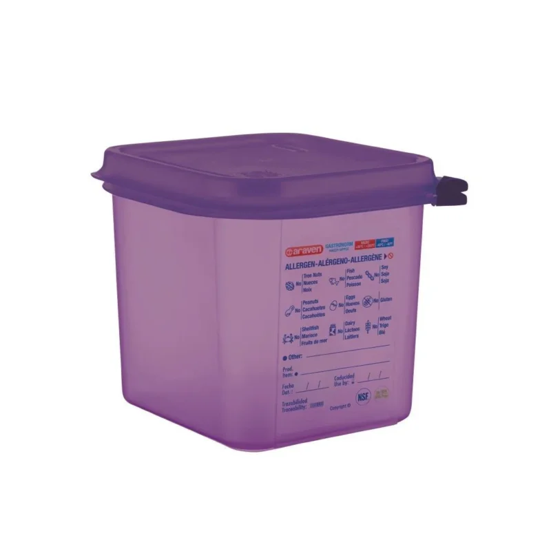 Must-Have Bac hermétique violet antiallergénique GN1/6 Araven 2,6L