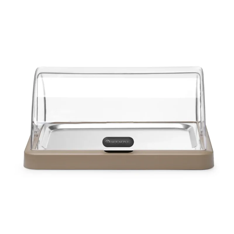Produit De Marque Vitrine Buffet à Couvercle Coulissant UNIQ - Beige