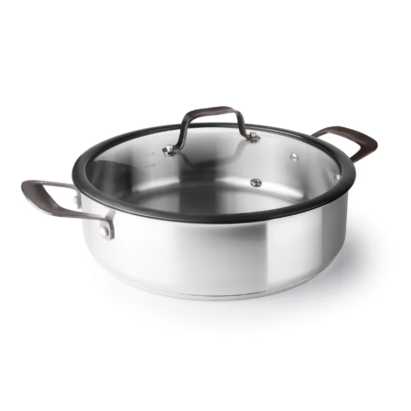 Faitout Inox Bas avec Couvercle Origin - ø 28 cm Certifié