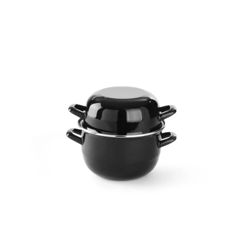 Satisfait Ou Remboursé Cocotte à Moules Émaillée avec Couvercle - 2,3 L