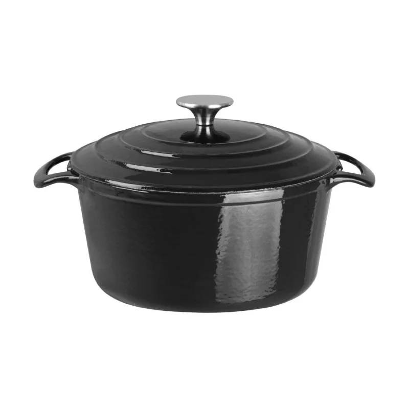 Grande Cocotte Ronde Noire - 4L Commande En Gros