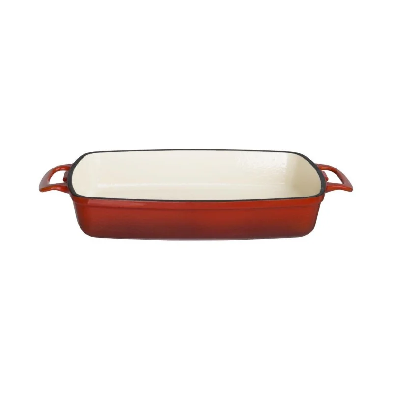 Plat en Fonte Rectangulaire Rouge - 2,8L Meilleur Prix