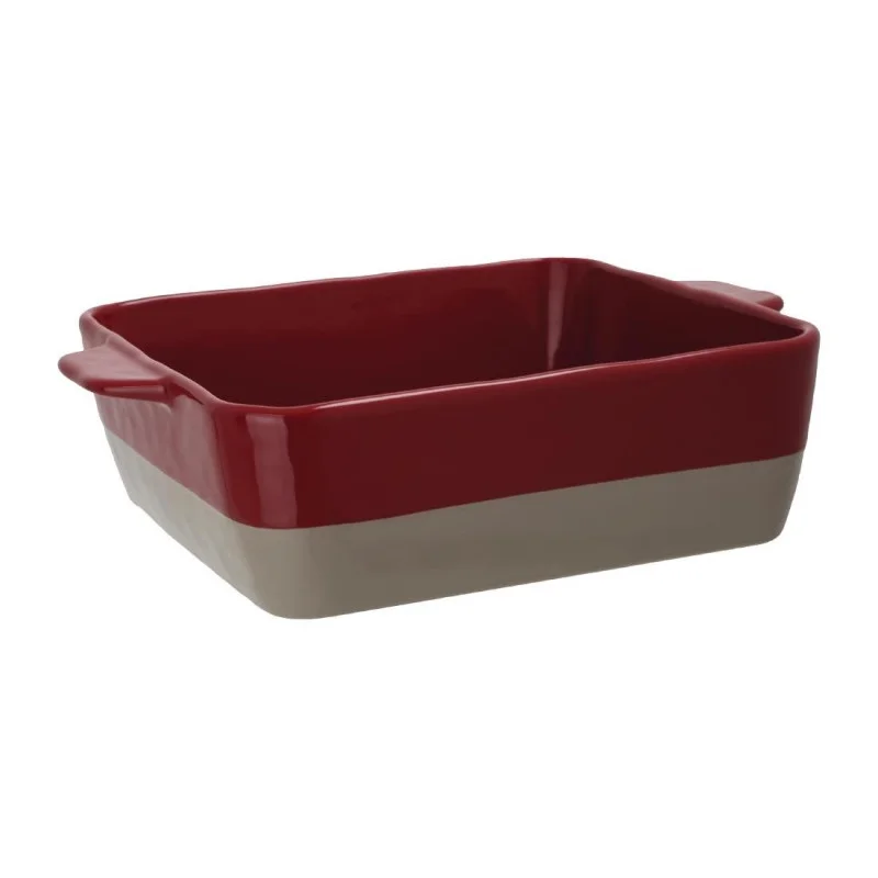 Plat à Rôtir Rectangulaire Rouge et Taupe - 4,2 L Populaire