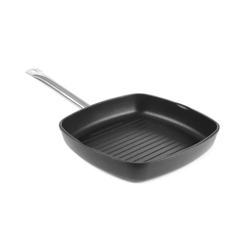 Poêle à Griller Rainurée en Fonte d'Aluminium - 55 x 29 cm Livraison Express