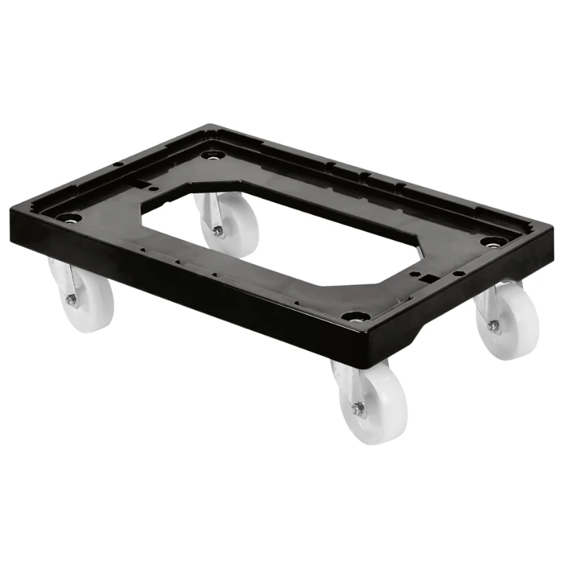 Socle Rouleur 4 Roues Pivotantes - Chape Acier - Noir Meilleur Prix