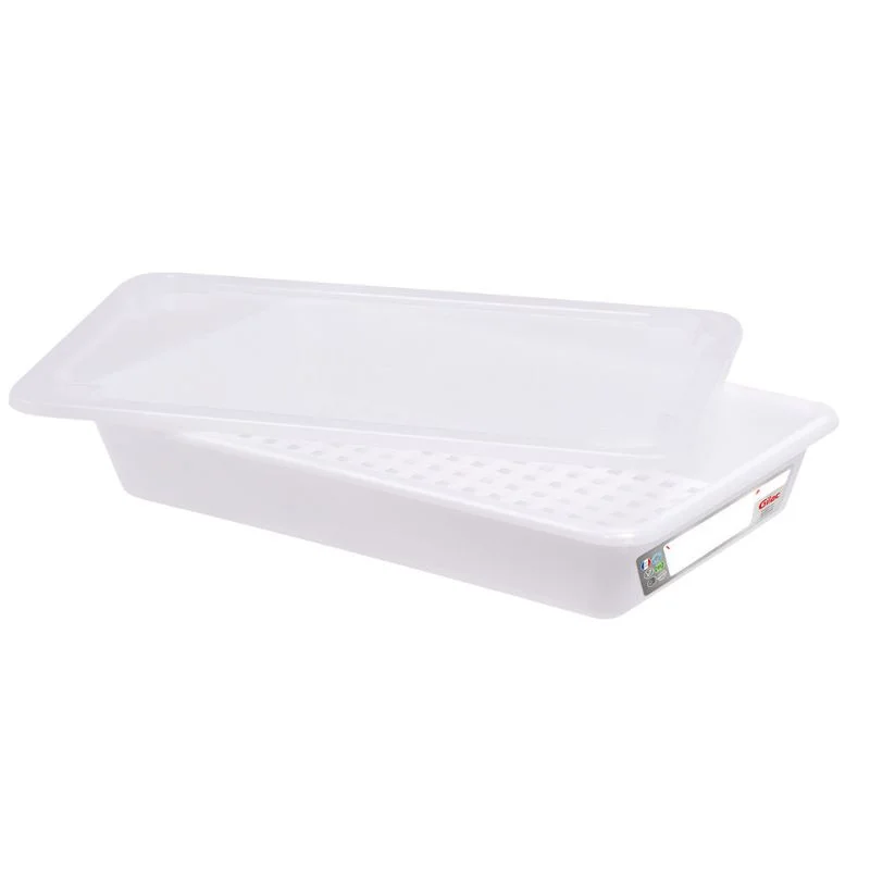 Achat Immédiat Bac Plat HACCP avec Couvercle et Grille - 5 L - Blanc