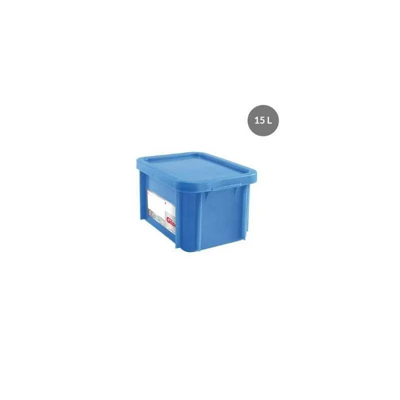 Soldes Bac Rectangulaire 15 L + Couvercle Bleu HACCP