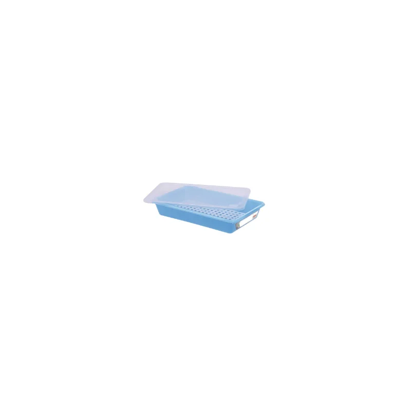 Bac Plat HACCP avec Couvercle et Grille - 5 L - Bleu Jusqu’à Épuisement Des Stocks
