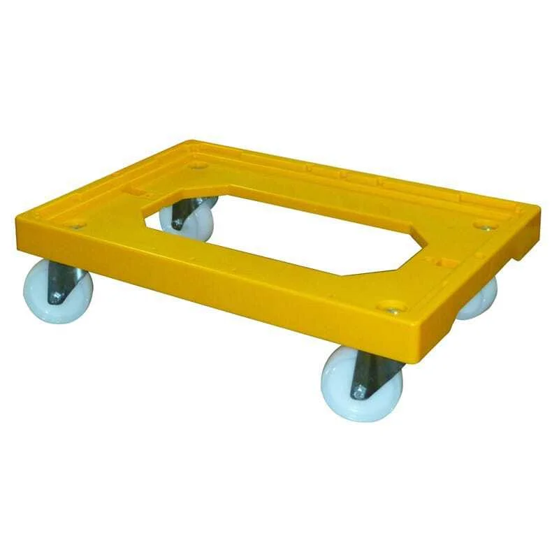 Socle Jaune 4 Roues Pivotantes Chape Acier Jusqu’à Épuisement Des Stocks