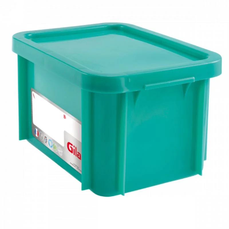Bac Rectangulaire 15 L avec Couvercle HACCP - Vert Vente Directe