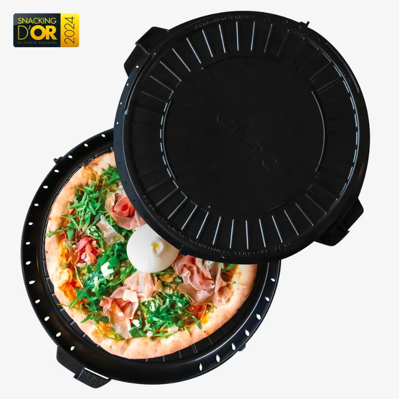 Top Vente Boîte Ronde Réutilisable - Ø 330 mm - Noir