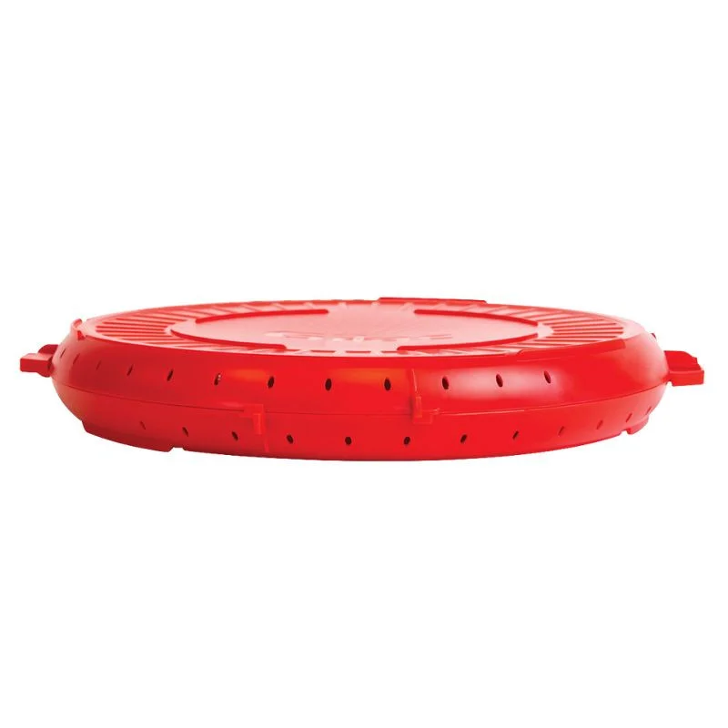 Boîte Ronde Réutilisable - Ø 330 mm - Rouge - Lot de 10 Usine Directe