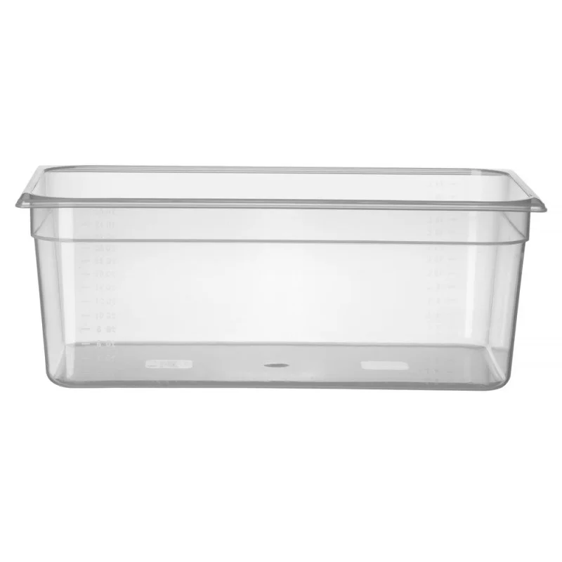 Bac Gastro GN 1/1 Gradué Polypropylène - Profondeur 200 mm - 24 L Commander Vite