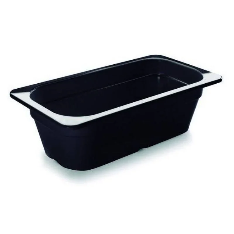 Satisfait Ou Remboursé Bac Gastro GN 1/3 Noir Mélamine - Profondeur 100 mm - 3,8 L
