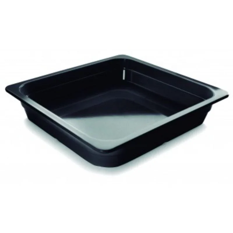 Bac Gastro GN 2/3 Noir Mélamine - Profondeur 65 mm - 5,5 L Authentique
