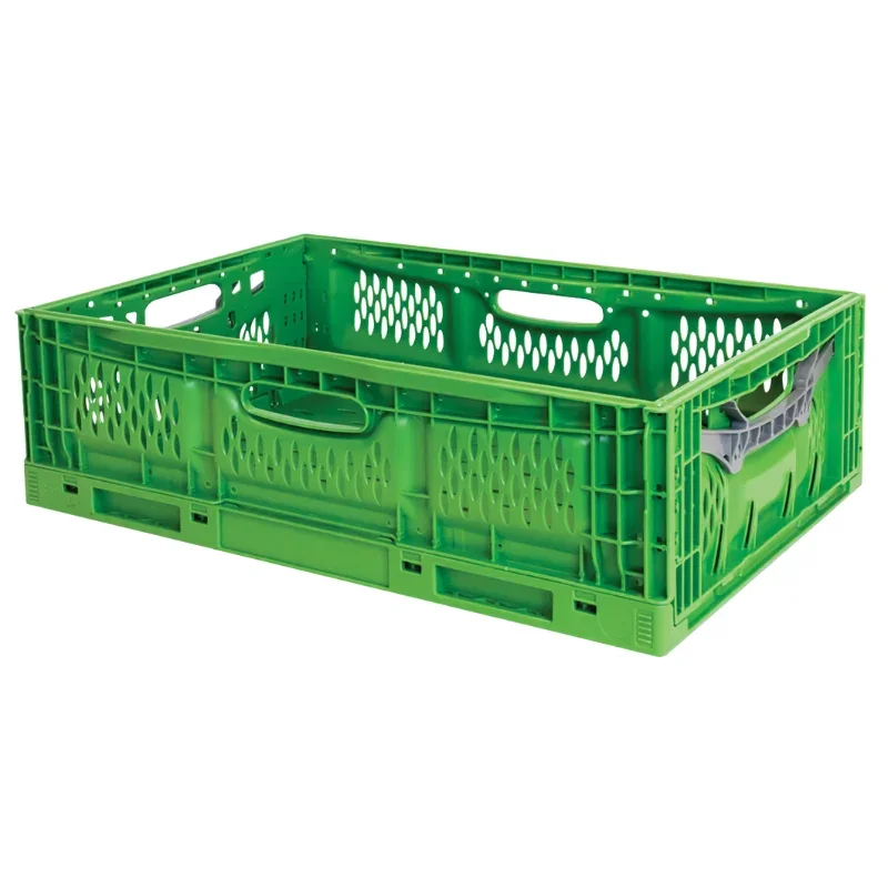 Caisse Pliable Empilable - 600 x 400 x 180 mm - 35 L - Vert Usine Directe