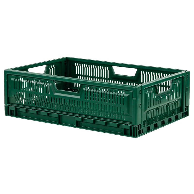 Caisse Pliable Empilable 600 x 400 - 36 L - Vert Livraison Express