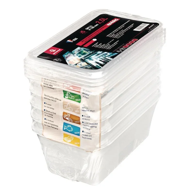 Marque Boîte de Stockage GN 1/4 pour Utilisation Intensive - 3,5 L - Lot de 5