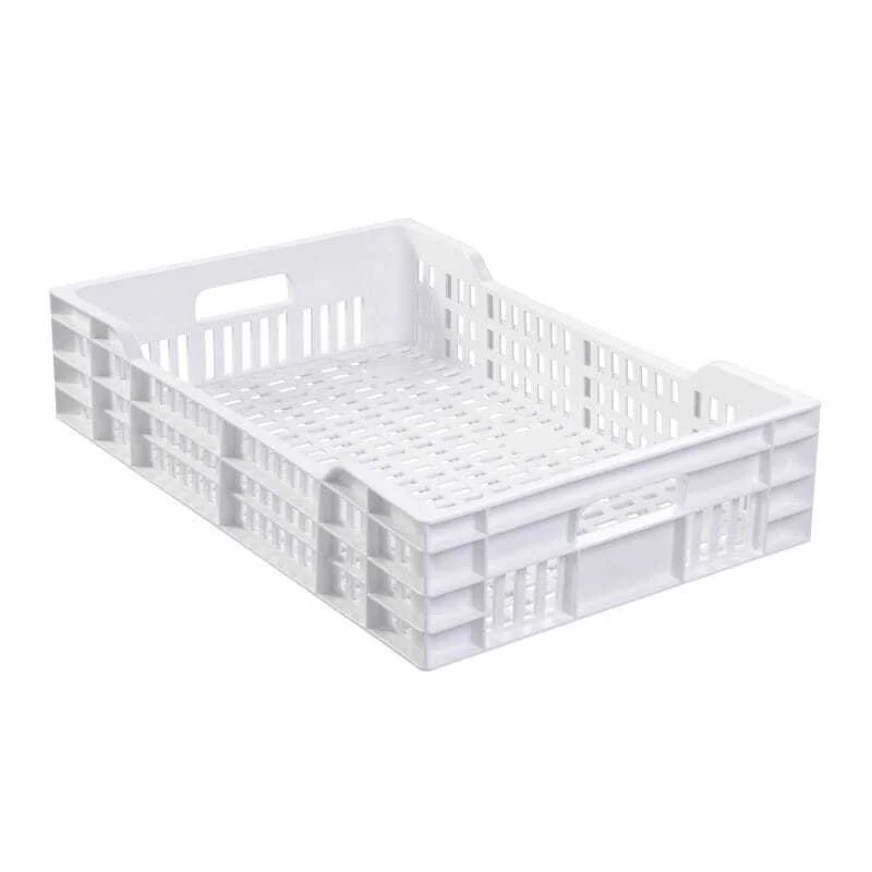 Caisse 600 X 400 Ajouree 25L Blanc Prix Bas