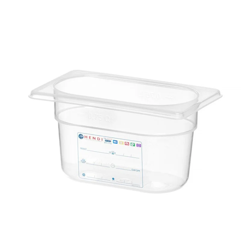Boîte de Stockage Gastronorme GN 1/9 - 1 L - H 100 mm Livraison Gratuite
