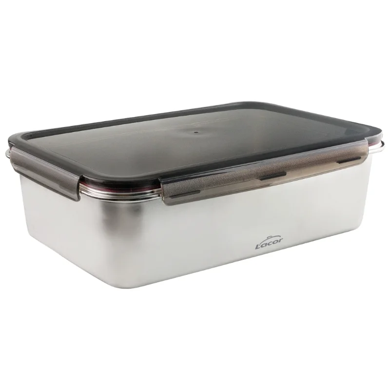 Retour Gratuit Boîte Inox avec Couvercle PP Rectangulaire EcoInox Pro - 6.5 L
