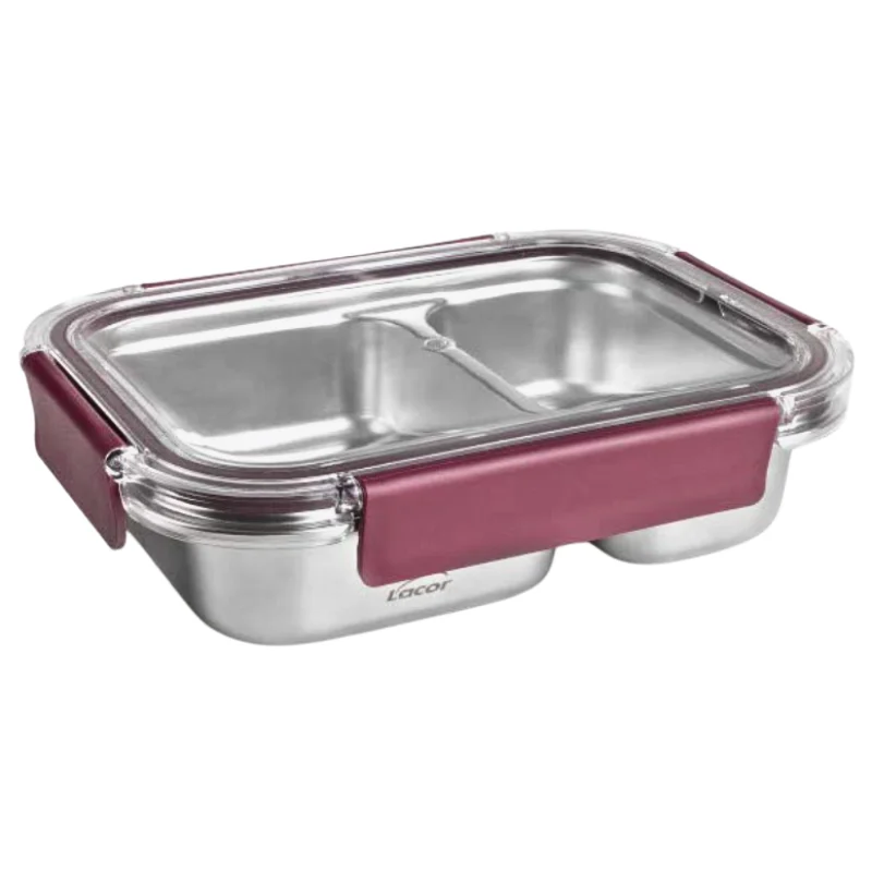 Must-Have Boîte Inox avec Couvercle en Plastique AS TwoGo