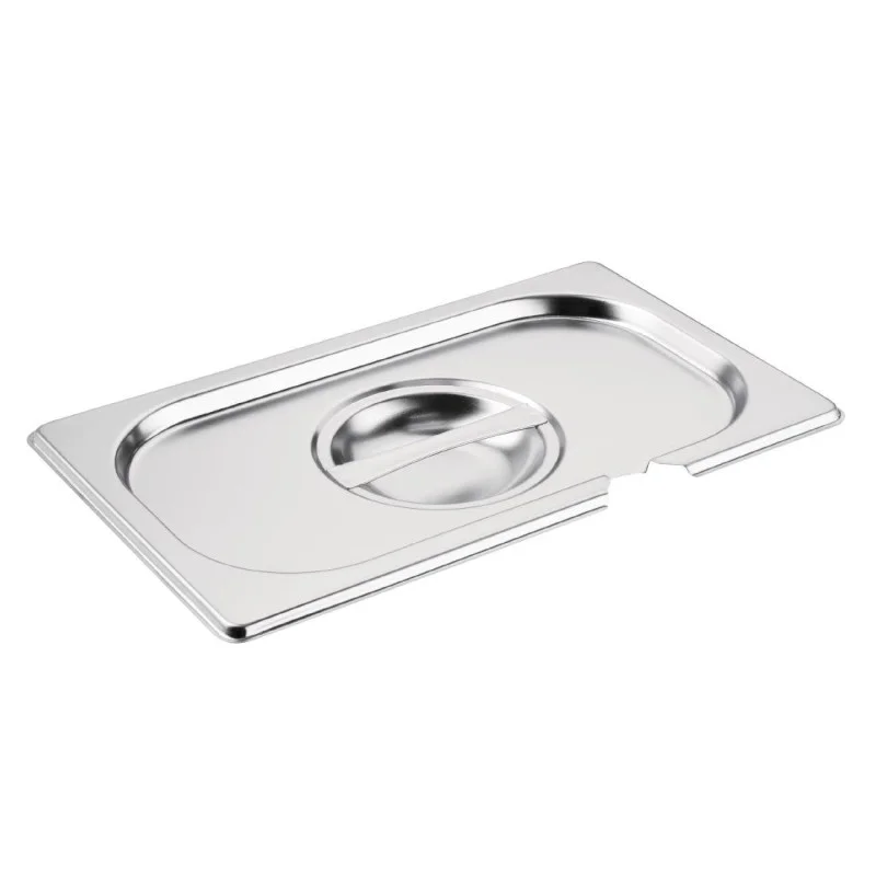 Dernière Chance Couvercle Inox GN 1/4 avec Encoche