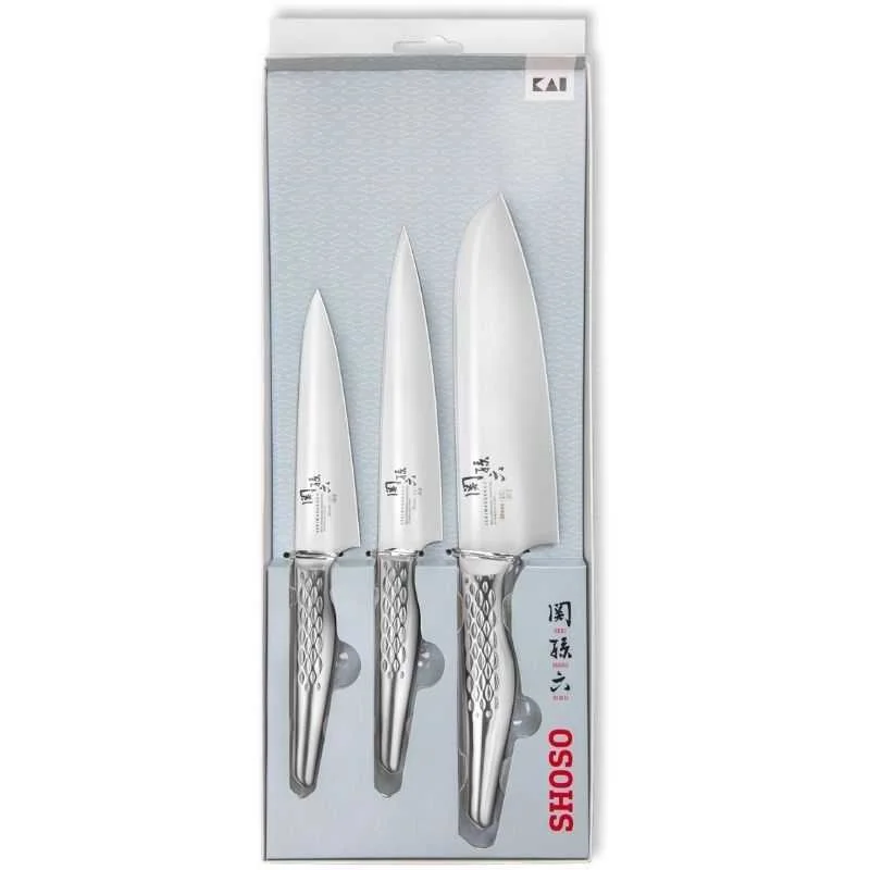 Marque Set de 3 Couteaux Shoso - Office Universel et Santoku
