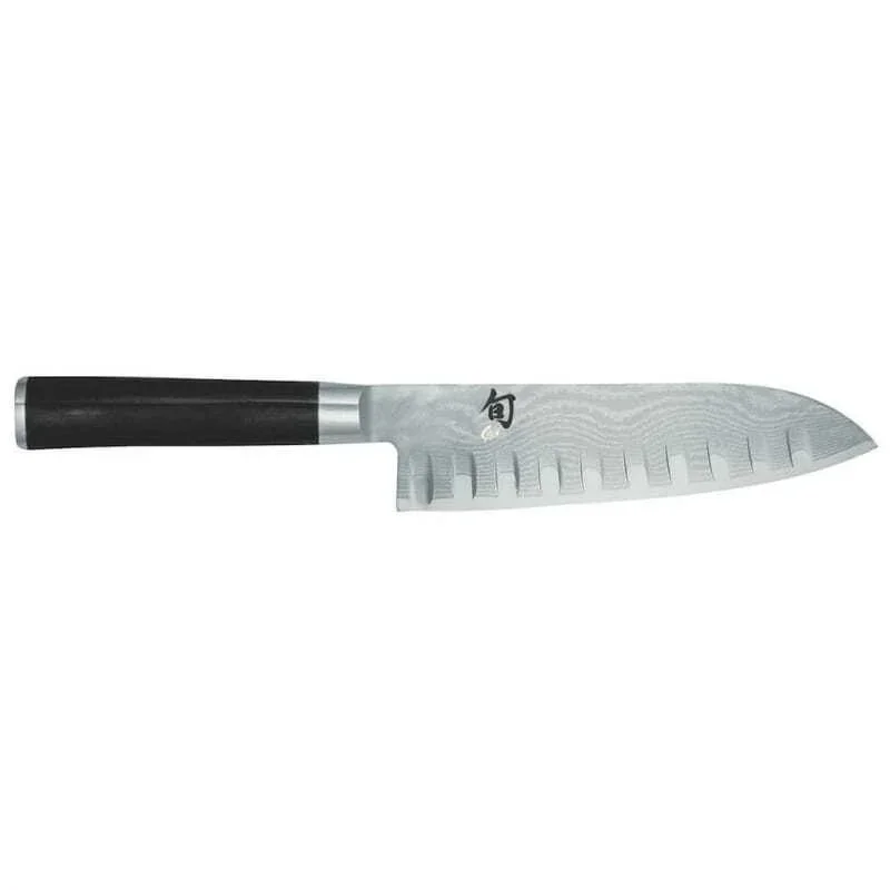 Couteau Santoku Lame Alvéolée Damas Shun 18 cm Meilleure Vente