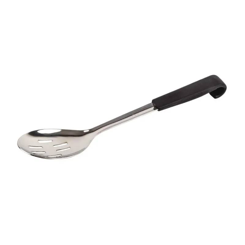 Offre Limitée Cuillère de Service Perforée Manche Noir en Inox - L 340 mm