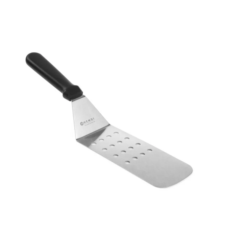 Dernière Chance Spatule Flexible Perforée Coudée Inox avec Manche en PP - 37 cm