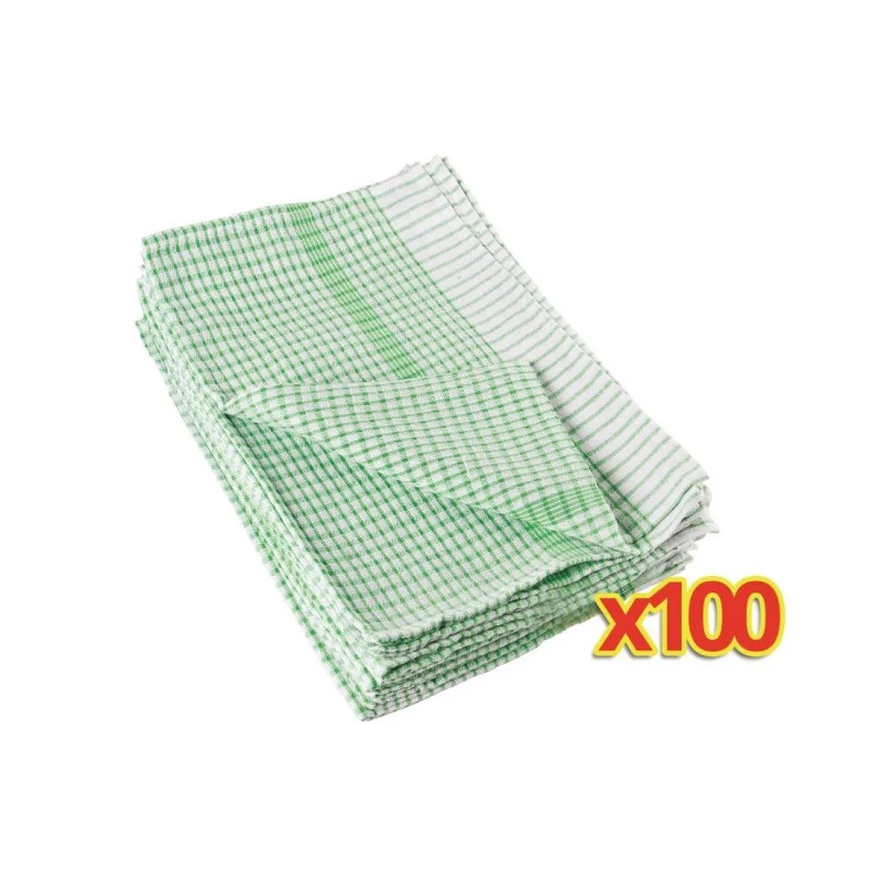 Lot De 100 Torchons Verts Commander Vite