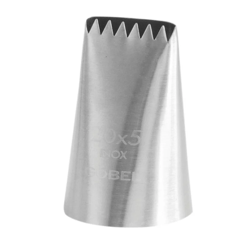 Vente Flash Douille à Bûche Cannelée en Inox à 6 Dents - 20 x 5 mm