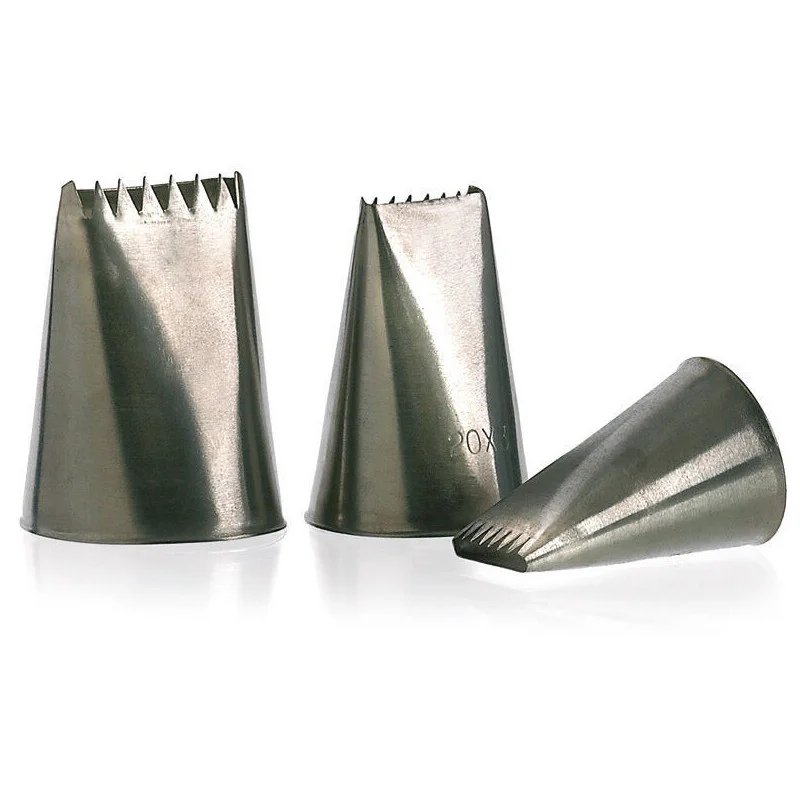 Remise Douille à Bûche de Noël Inox - 6 Dents - L 28 mm - Lot de 2