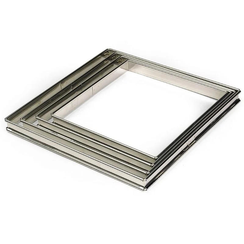 Satisfait Ou Remboursé Flan à Tarte Carré en Inox - 200 x 200 mm
