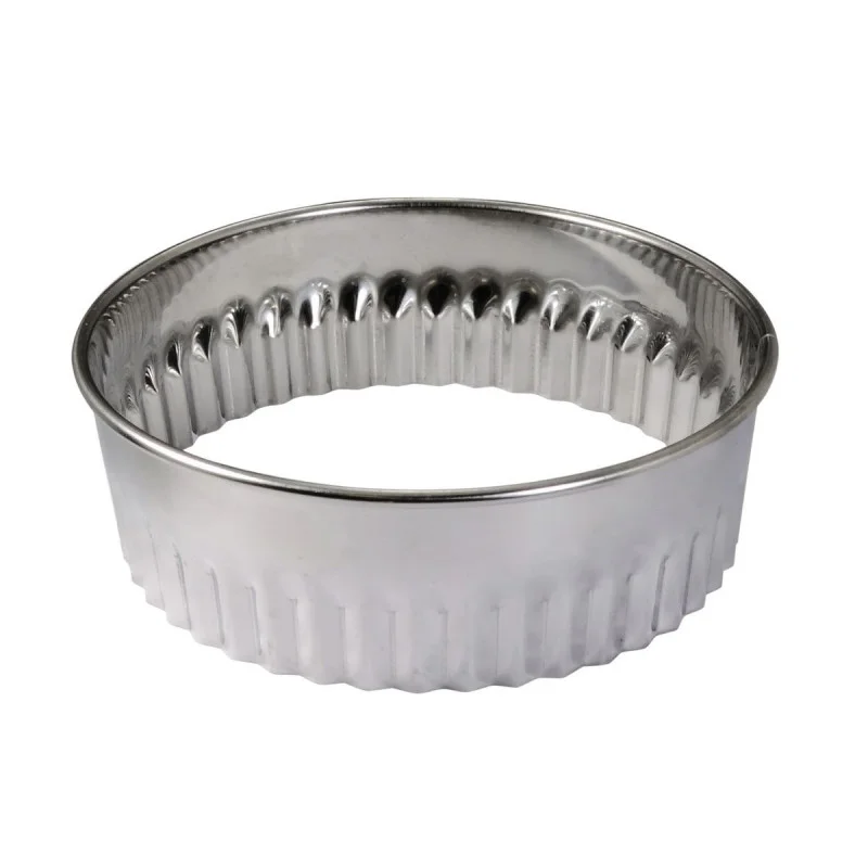 Vente Flash Découpoirs Ronds Cannelés en Inox - ⌀ 30 à 100 mm - Lot de 8