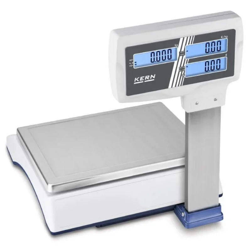 Certifié Balance Commerciale à Colonne Portée 15 ou 30 Kg avec Homologation et Métrologie Légale