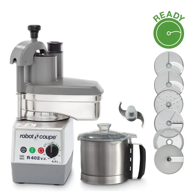 R 402 V.V Combiné Cutter & Coupe Légumes avec 6 Disques Soldes
