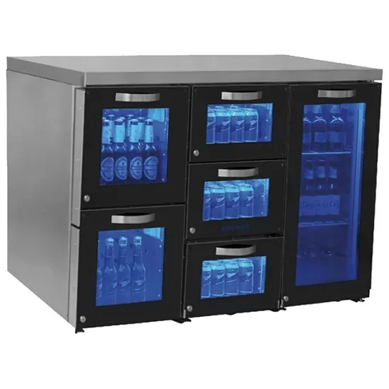 Petit Prix Réfrigérateur bar noir 1 porte battante vitrée avec 120 bouteilles
