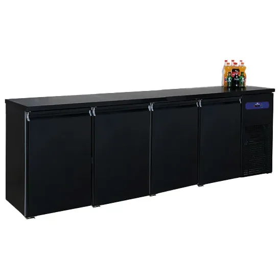 Refroidisseur de bouteilles noir 4 portes battantes vitrées - température -2/+8°c et volume 680 l Achat Immédiat
