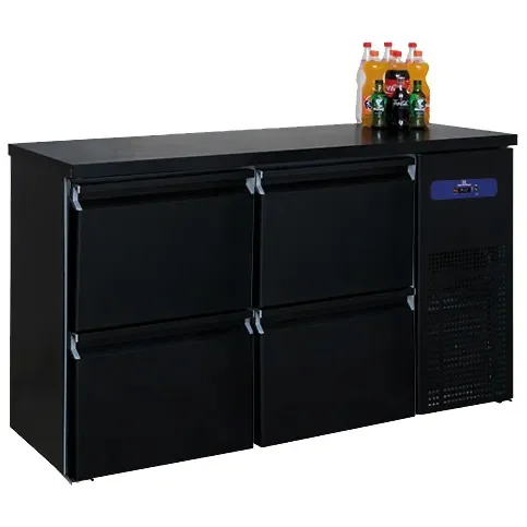 Refroidisseur de bouteilles noir 4 tiroirs - température -2/+8°c - 320 l Petit Prix