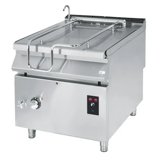 Sauteuse basculante électrique cuve inox motorisée - avec capacité 80 l et puissance 15 kw Petit Prix