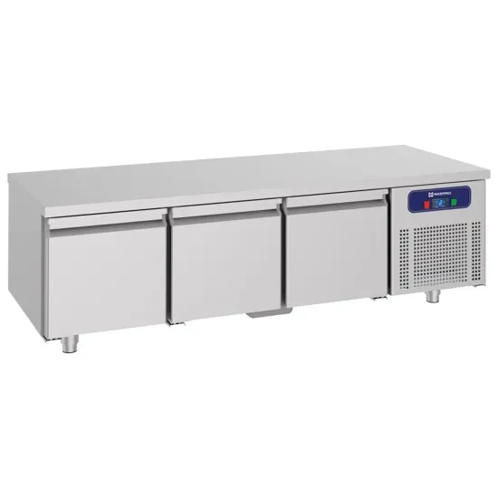 Soubassement réfrigéré inox 3 tiroirs gn 1/1 pour cuisson température -2/+8°c Quantité Limitée