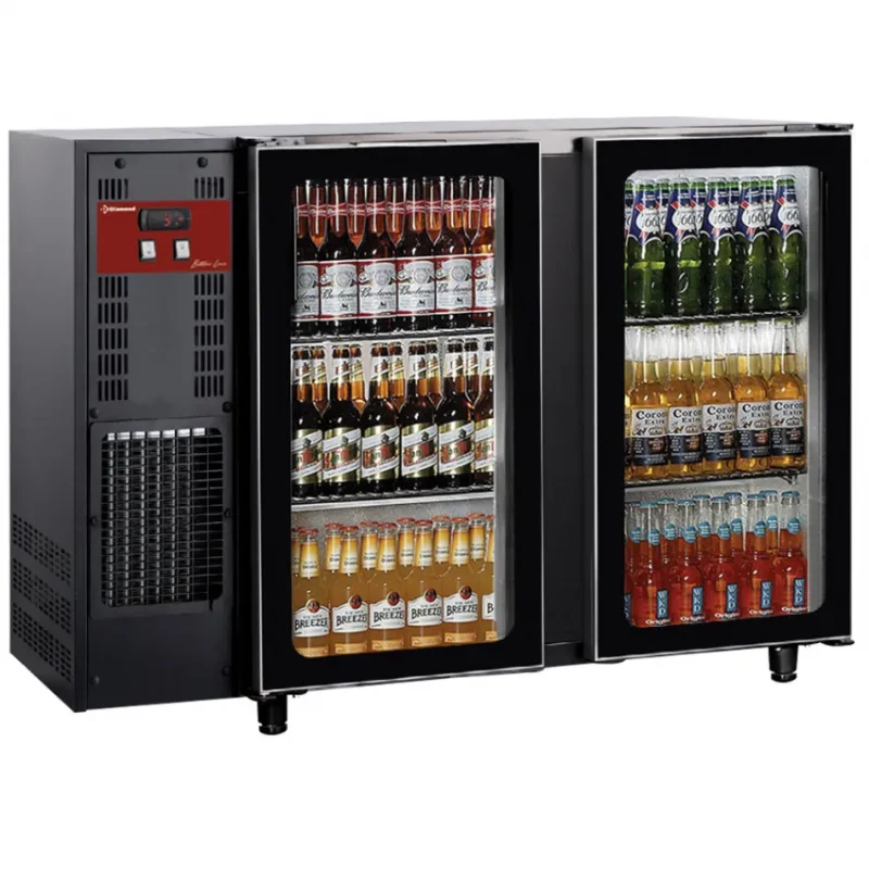 Refroidissement de bouteille 2 portes vitrées, 375 litres bottles line 1455x565x890/905 Authentique